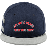 Atlantic Beach New Era Shadow Heather Striped Flat Bill Snapback Cap